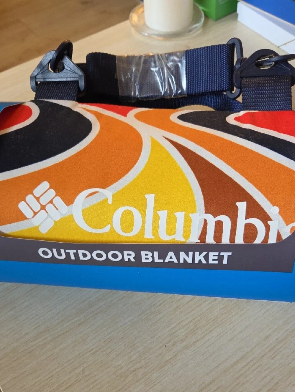 Columbia Orange, Yellow & Black Retro Wave Outdoor Blanket